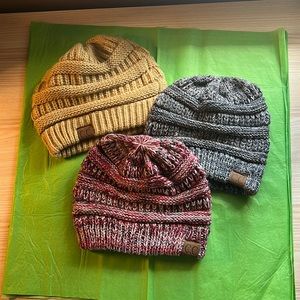 3 CC Brand Knit Hats
